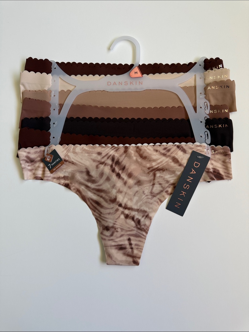 DANSKIN NO SHOW PANTIES 7 PK NEW!